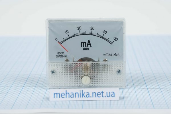 Міліамперметр постійного струму 50 mA (стрілковий)