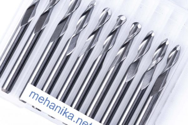 Фреза RS твердосплавна спіральна, радіусна, 2 ножі, R0.75-1.5 мм