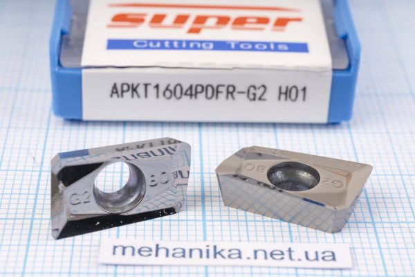 Вставка фрезерна (різець) APKT1604PDFR-G2 H01 SUPER 45 HRC