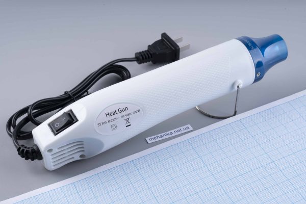 Фен технічний 300W для термоусадки, рукоділля, ембоссінгу (білий)