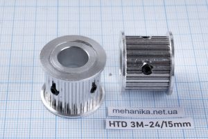Шків зубчастий HTD 3М, без фланця, 24 зуба, ремінь 15 мм