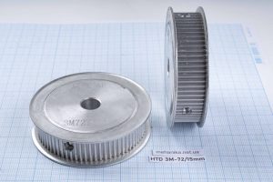 Шків зубчастий HTD 3М, без фланця, 72 зуба, ремінь 15 мм, отвір 12 мм