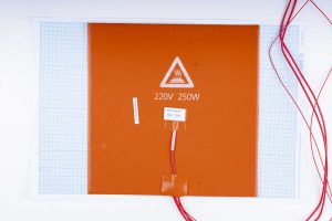 Килимок нагрівальний силіконовий 200х200 для столу 3D-принтера (220V, 250W)