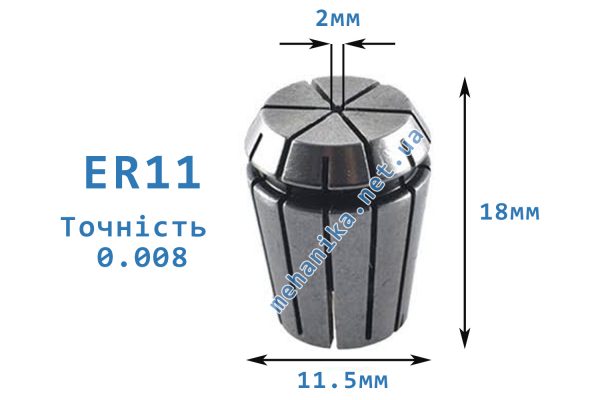 Цанга АА ER11, точність 0.008