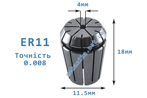 Цанга АА ER11, точність 0.008