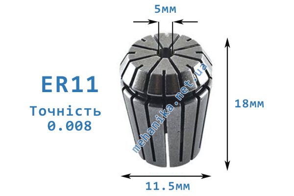 Цанга АА ER11, точність 0.008