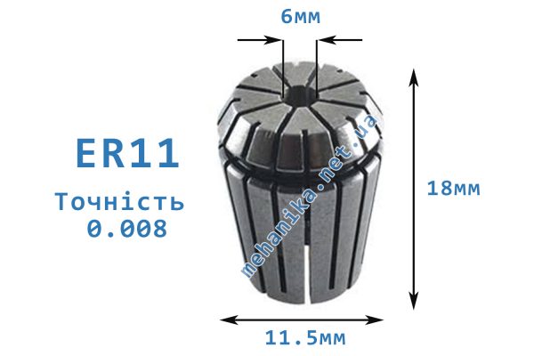 Цанга АА ER11, точність 0.008