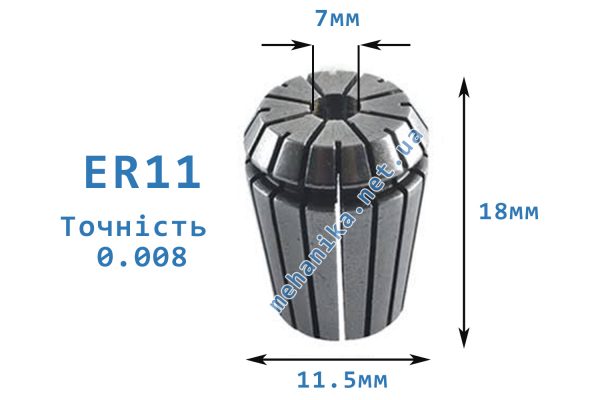 Цанга АА ER11, точність 0.008