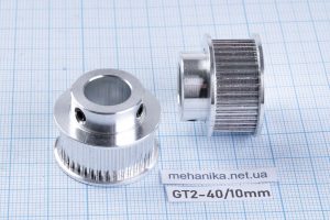 Шків зубчастий GT2, з фланцем, 40 зубів, ремінь 10 мм