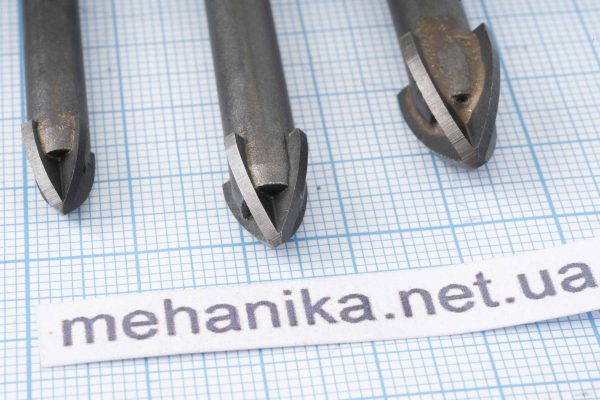 Свердло для керамічної плитки, 4 ножі, з шестигранним хвостовиком