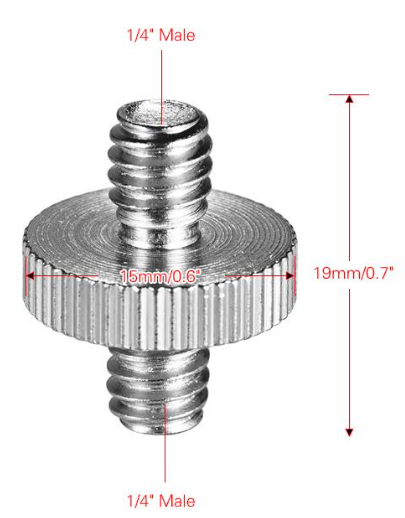 Перехідник-адаптер для фототехніки 1/4″ Male (тато) на 1/4″ Male (тато)