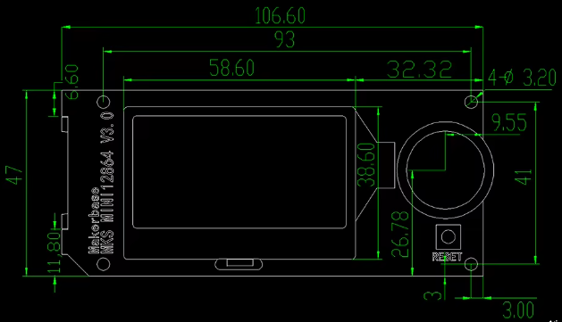 РК-дисплей MKS Mini12864 V3.0 LCD