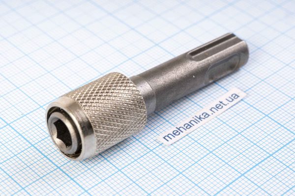 Тримач насадок (адаптер) SDS+ на шестигранник 1/4" (мама) з фіксатором