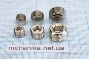 Пробка (заглушка) різьбова конічна з внутрішнім шестигранником DIN 906