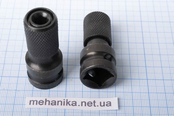 Перехідник для біт (адаптер) з квадрата 1/2" (мама) на шестигранник 1/4" (мама)