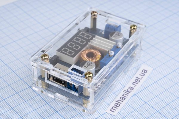 Перетворювач напруги знижуючий XY-HXC XL4015 DC-DC 5-36V/1.25-32V 5A, у корпусі