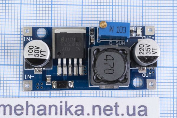 Перетворювач напруги, знижуючий LM2596S, DC-DC, 4-35V/1.3-30V 3A