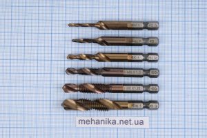 Мітчик з свердлом, кобальтова сталь, HSS Co.