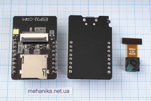 Модуль ESP32-CAM (2M x 8bits) з камерою OV2640, WiFi/Bluetooth, AI-Thinker HW-818 + ESP32-CAM MB microUSB