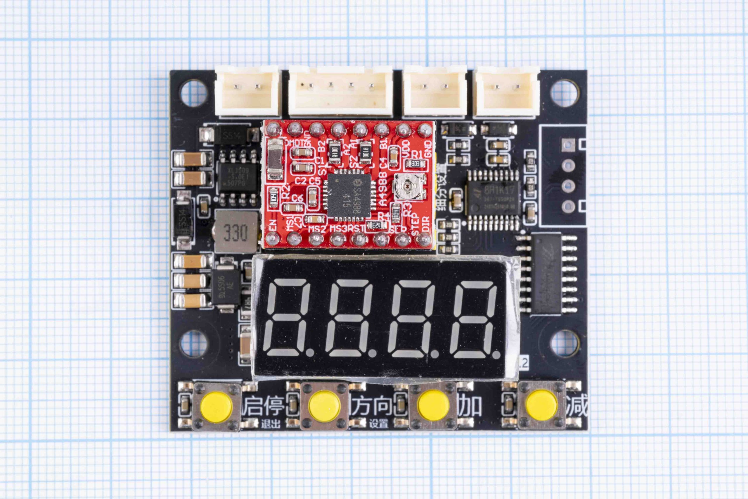 Модуль з екраном і драйвером KN-500-M, для ручного керування кроковим двигуном, генератор імпульсів