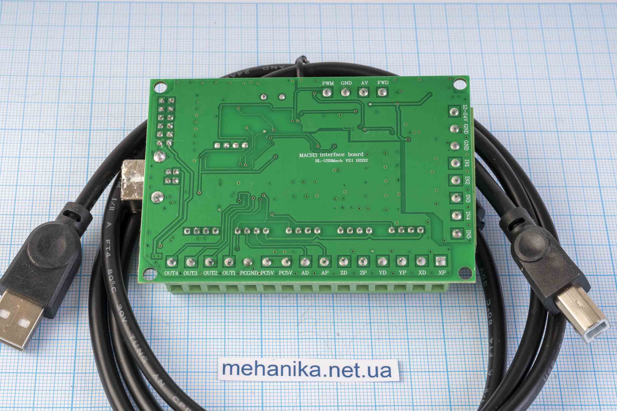 Плата управління ЧПУ, MACH3 V2.1 USB контролер, 5 осей + кабель 150 см