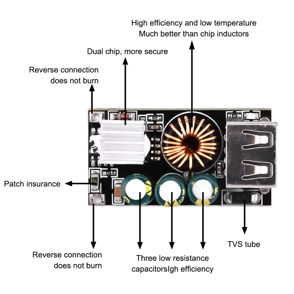 Контролер (модуль) швидкого заряджання QC3.0, 10-30V/3.4A/24, USB-A (CTP01)
