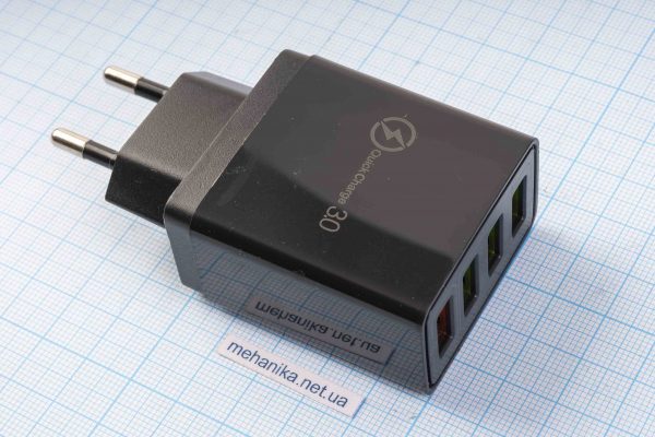Зарядний пристрій HC-376 Quick Charge 3.0, 4xUSB-A