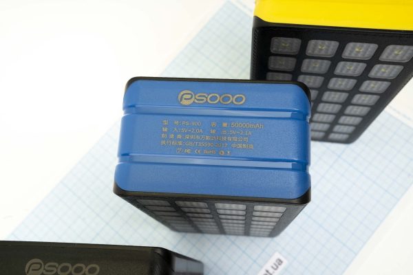 Повербанк 50000mAh, з прожектором та сонячною панеллю