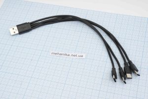 Кабель для заряджання 4 в 1, USB-А в Type-C 4 шт