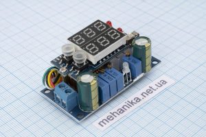 Перетворювач напруги MPPT знижуючий, DC-DC, 6-36V/1,25-35V 5A, з дисплеєм