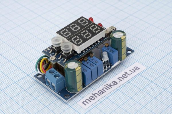 Перетворювач напруги MPPT знижуючий, DC-DC, 6-36V/1,25-35V 5A, з дисплеєм