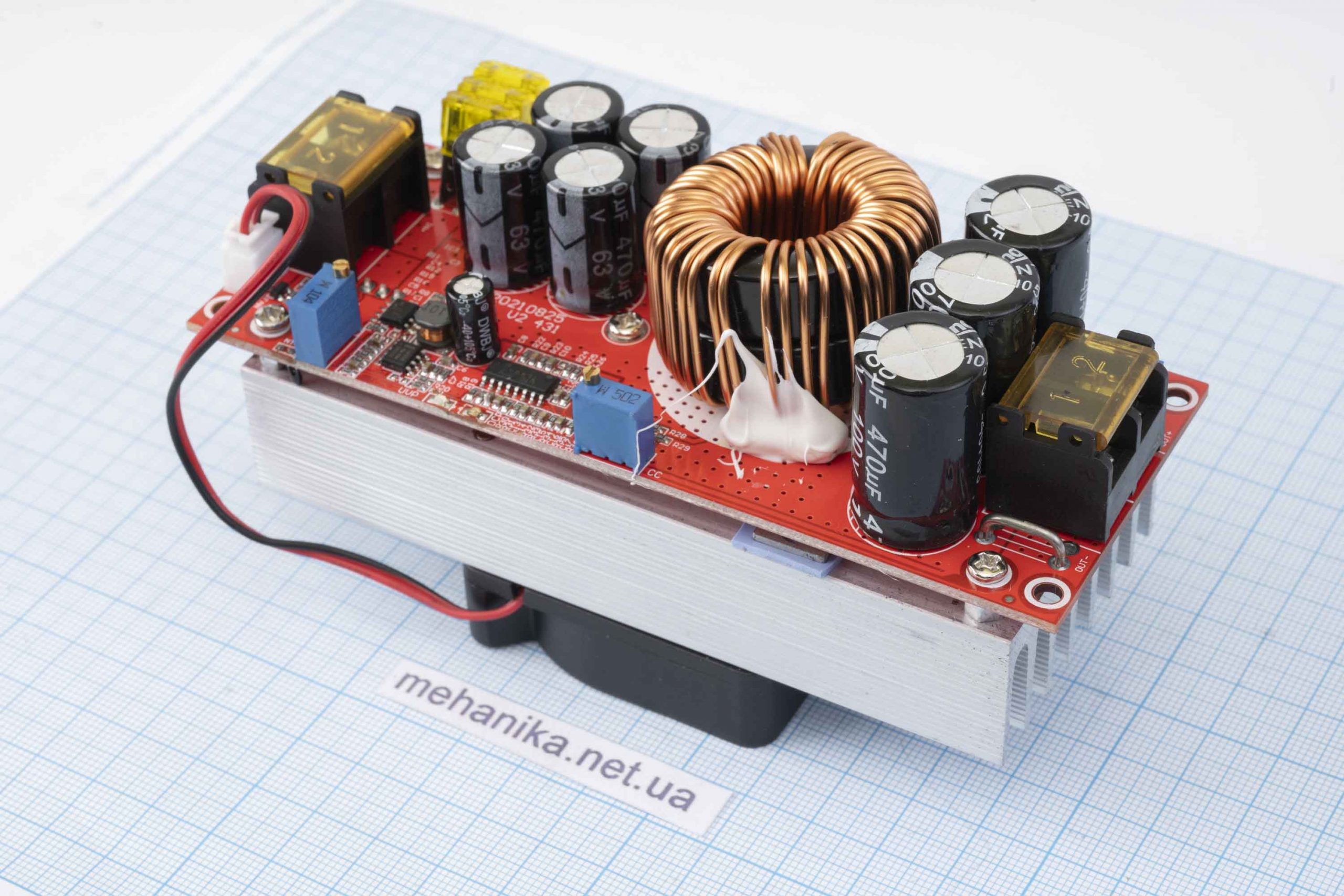 Перетворювач напруги підвищуючий, DC-DC, 10-60V/12-90V 22A 1800W, з кулером