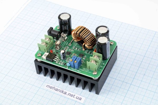 Перетворювач напруги, підвищуючий, стабілізаційний 600W DC-DC, 12-60V/12-80V 16A, з радіатором