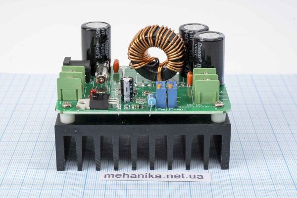 Перетворювач напруги, підвищуючий, стабілізаційний 600W DC-DC, 12-60V/12-80V 16A, з радіатором