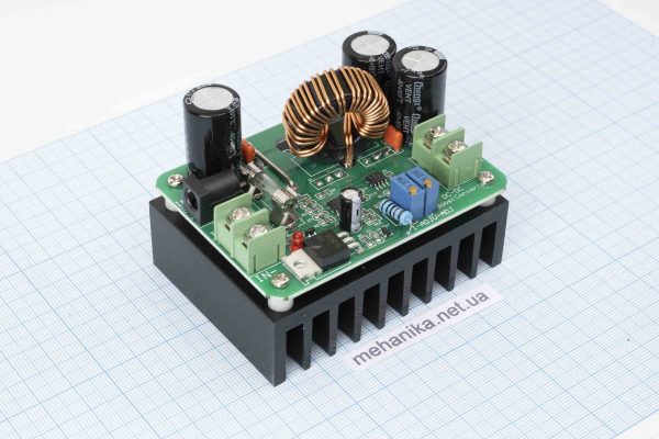 Перетворювач напруги, підвищуючий, стабілізаційний 600W DC-DC, 12-60V/12-80V 16A, з радіатором