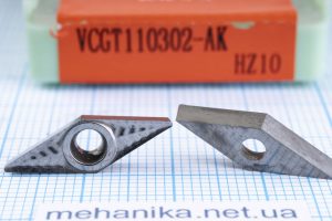 Вставка токарна VCGT110302-AK HZ10 45 HRC
