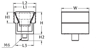 Креслення_Блок_затисний_алюміній_M6
