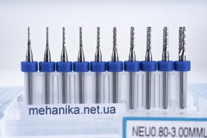 Фреза твердосплавна "Кукурузка", хвостовик 3.175, діаметр фрези 0.8-3.0 мм, набір 10 шт