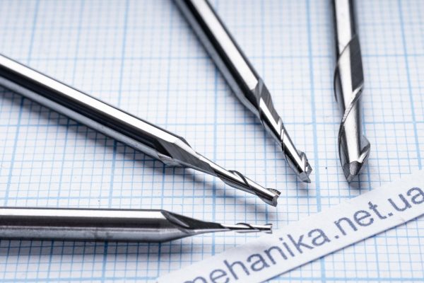 Фреза FS твердосплавна спіральна з рівним кінцем, 2 ножі, d=3.175 мм, L=38 мм, D=1.0-3.175 мм, HRC 50