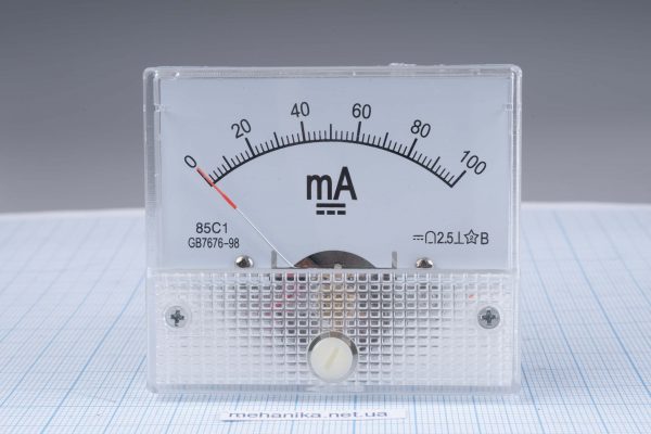 Міліамперметр постійного струму 100mA (стрілковий)