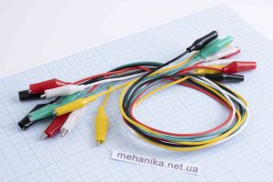 Кабель тестерний "крокодил-крокодил" 50 см 10 шт/5 кольорів