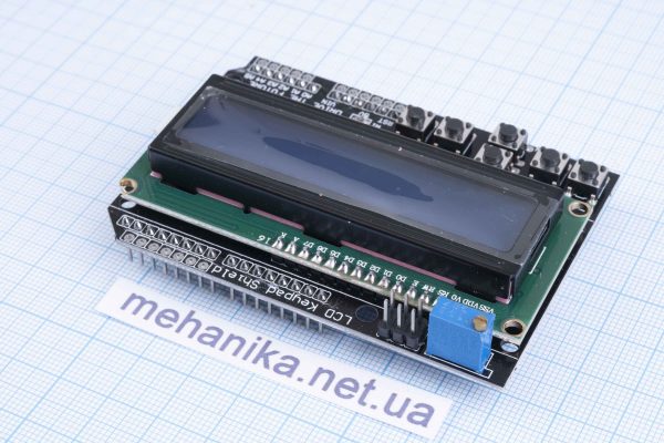 РК-екран із кнопками LCD Keypad Shield LCD1602 D1ROBOT для Arduino