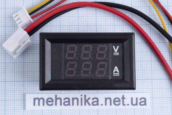 Voltmetr + ampermetr cifrovij 10A XFW-001, 5-30V postijnogo strumu