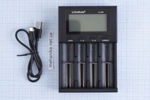 Інтелектуальний зарядний пристрій LiitoKala Lii-M4 для акумуляторів 18650 з функцією PowerBank