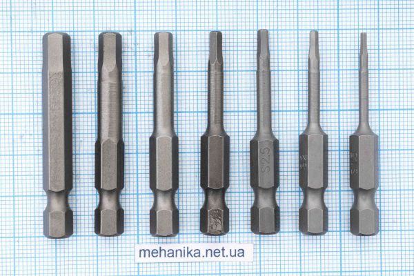 Біта для шурупокрута HEX1.5-6, 50 мм, магнітна