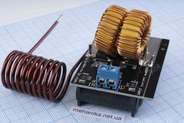 Індукційний нагрівач, вихровий, ZVS 120W, DC 5-12V/20A