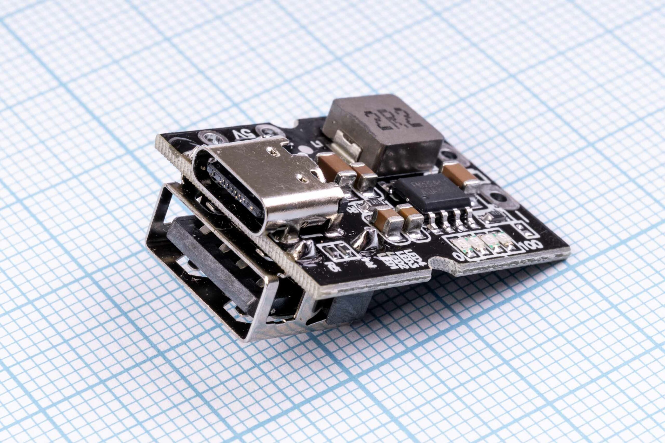 Плата powerbank Type-C+USB-A 5V/2.4A Li-Ion акумулятор з індикацією заряду