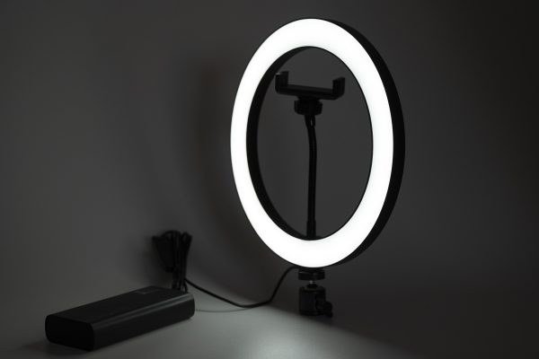 Кільцева світлодіодна LED лампа з кріпленням для телефону та штативу, D=26см (10 дюймів)