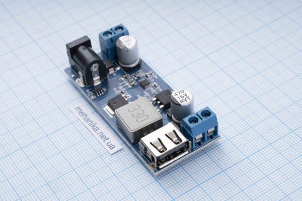 Перетворювач напруги знижуючий XY-3606, DC-DC, 9-36V/5.2V 5A, 25W