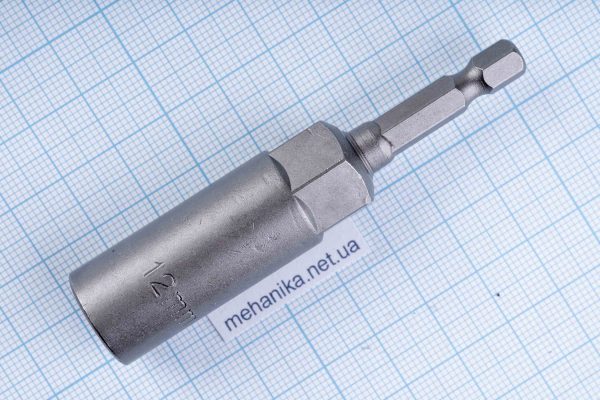 Головка торцева з шестигранним хвостовиком HEX 1/4", немагнітна, M5.5-M14, L=80мм